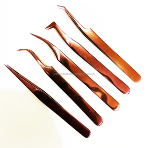 ASAP Sustainable GirlsBeautyロシアのプライベートラベルゴールドローズまつげピンセットボリュームエクステンションまつげカスタマイズされたデザイン