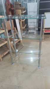 Kệ Kính Trưng Bày Trưng Bày Trưng Bày Kệ Kính Trưng Bày Với Chân Chrome Kệ Kính Chân Thủy Tinh Vitrine Chrome - Product Image 6