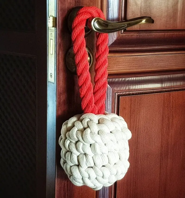 Butée de porte en corde fantaisie | protection | Protection de poignée de porte