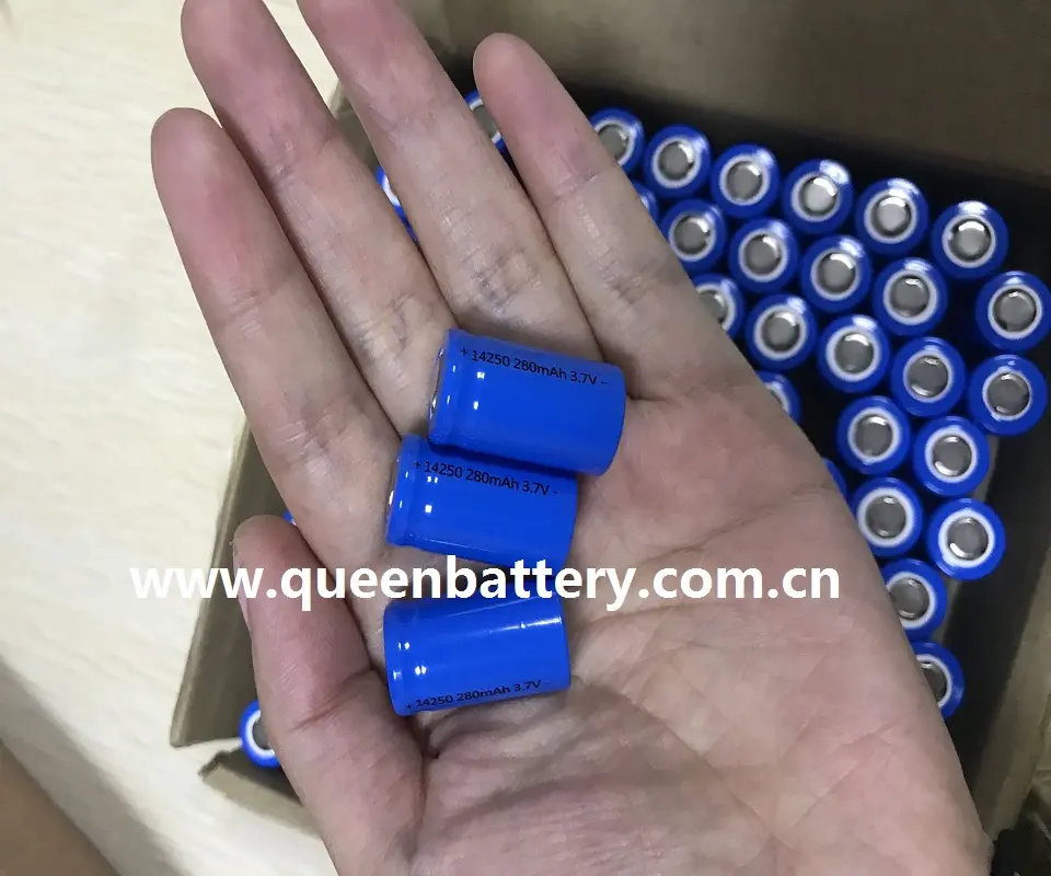 1/2 AA 14250 ER14250 LS14250 3.7V 280mah 충전식 리튬 배터리 원격 제어 GPS 추적기 스마트 워치 e-toys