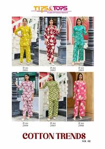 Toptan fiyata mevcut yaz partileri için özel pamuk baskılı co-ord seti koleksiyonu - Product Image 6