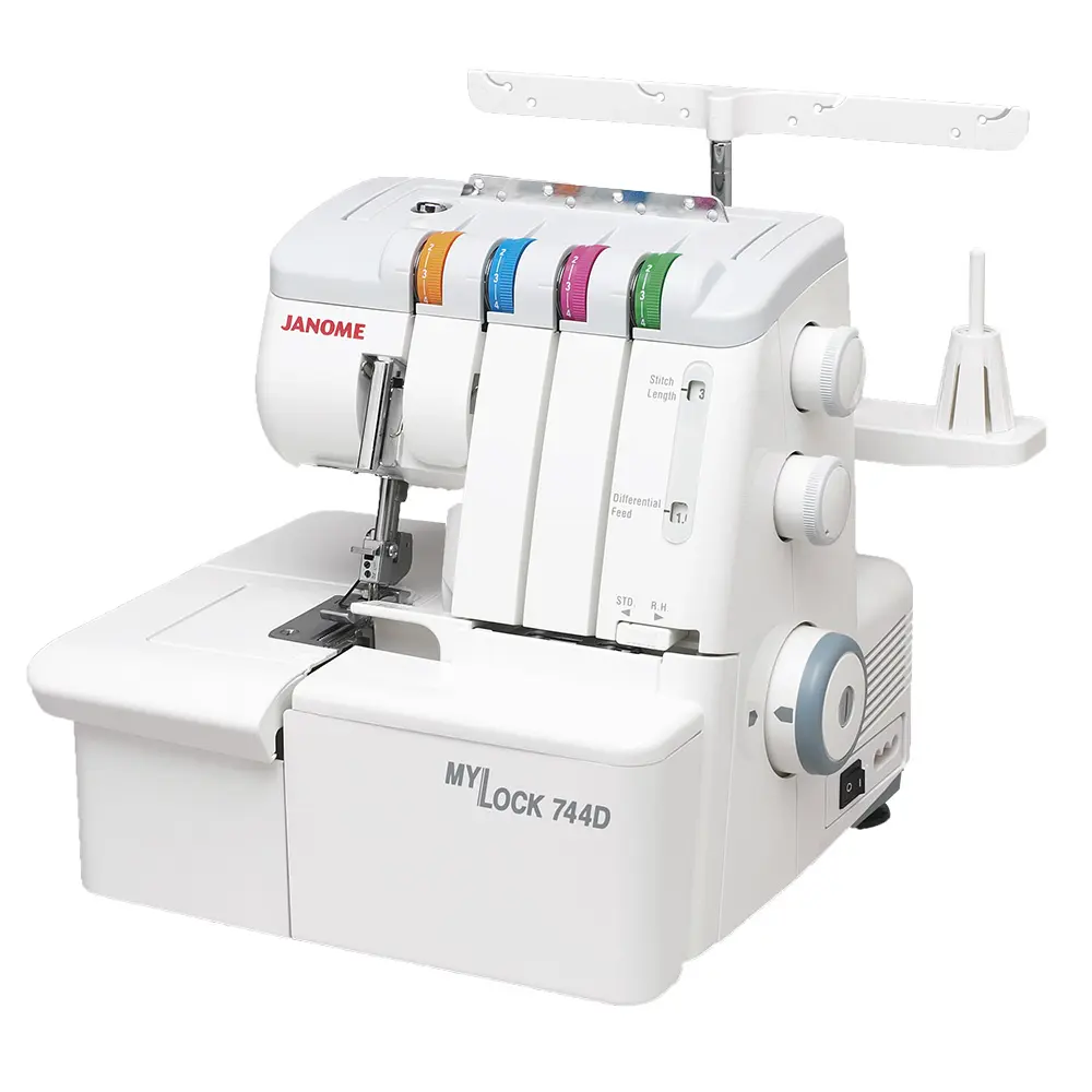 Venta al por mayor de fábrica Nuevas máquinas de coser Overlockers Janome 744D Máquinas DE COSER especiales para acolchado profesional