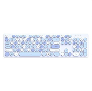 Juego inalámbrico de teclado y ratón Steampunk Chocolate Business Office Computer Notebook Girls Cute Round Key Color - Product Image 6