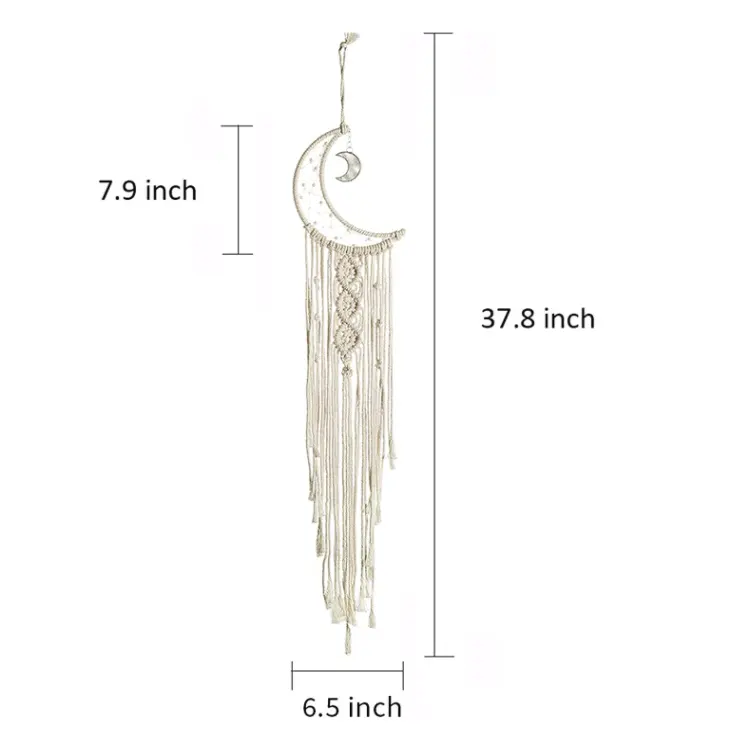 100% cotone Macrame Home Decor Dreamcatcher per la decorazione della parete produttore e fornitore di acchiappasogni in stile bohémien dall'india