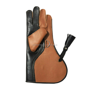 100% inek derisi deri Falconry eldiven özel hayvan tuzağı kartal avcılık kuşlar için kapsam dağı ile - Product Image 4