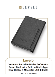 Lllo Vermont 3 in 1 Fast-Charging Portable Powerbank Wallet with LED Display DC <strong>Input</strong> Interface Magnetic Function Mobile <strong>Devices</strong> - Product Image 5
