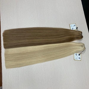 高品质人头马混发高光彩色人发纬纱超双拉浓密发