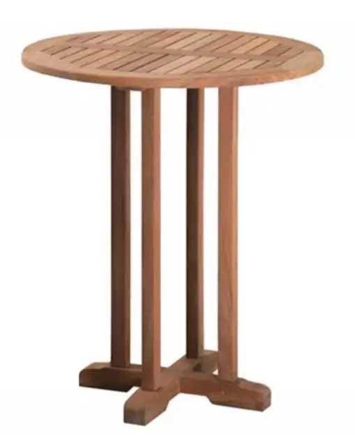 Fantastico Design di legno di Teak tavoli da Bar pieghevoli per mobili commerciali Premium mobili da esterno Bar tavoli rotondi Bar