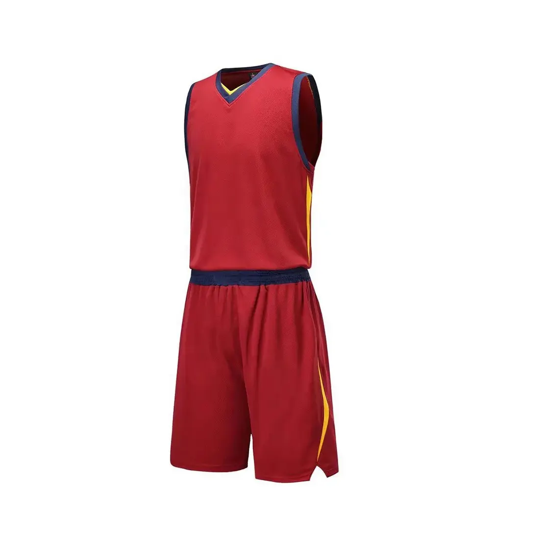 Nuevo peso ligero bajo MOQ uniforme de baloncesto para la venta más nuevo color precio al por mayor uniforme de baloncesto