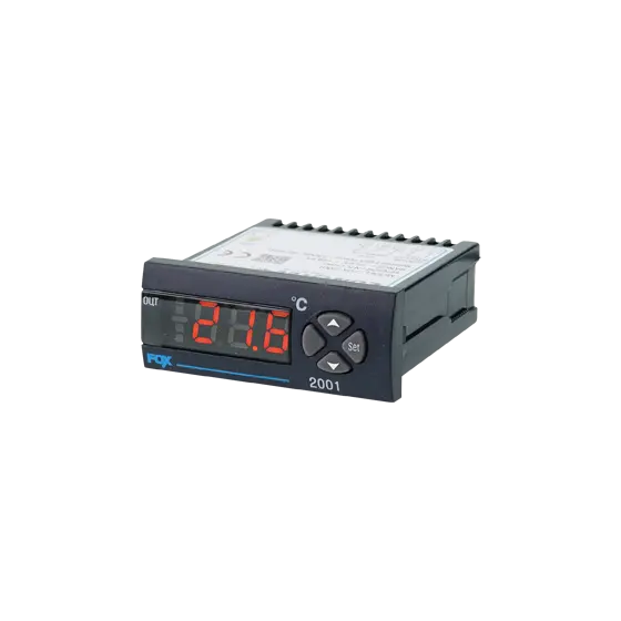 CONOTEC-controlador de temperatura Digital FOX-2001, función de bloqueo de refrigeración/calefacción, programa, 1 relé, sensor de entrada, NTC