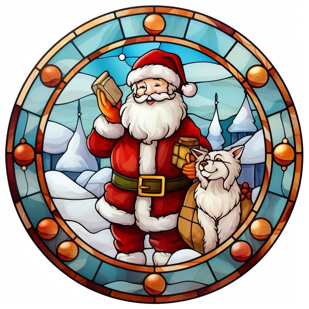 Santa with dog