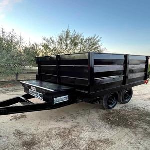 强大的双轴液压自卸拖车，带电机单元，新用于建筑全地形车运输农场拖车 - Product Image 6
