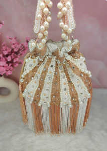 แฮนด์เมดเย็บปักถักร้อย Zari ทํางานอินเดียปักออกแบบล่าสุดผู้หญิงกระเป๋าแต่งงานขายร้อนในกาตาร์ดูไบโดยหัตถกรรมหรูหรา - Product Image 4