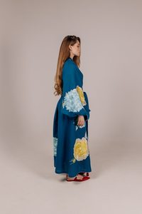 真新しいVestido製品女性アパレル美しい刺Embroidered作品フルスリーブVyshyvankaボヘミアンロングリネンウクライナのドレス