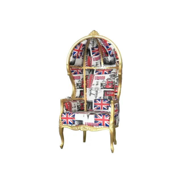 Toptan fiyat lüks kraliyet taht sandalye gölgelik ile yüksek geri kral ve kraliçe düğün etkinlikleri için otel mobilya