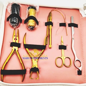 Kit de herramientas para extensiones de cabello, alicates, bucle de gancho para Micro anillos, eliminación de cuentas y más cerca, Kit de alicates multifunción de 2 agujeros con maquinilla de afeitar - Product Image 1