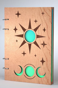 Đánh bóng bằng gỗ Nhật ký bìa với Vector trang trí mô hình-Tùy chỉnh hình dạng máy tính xách tay bìa - Product Image 3