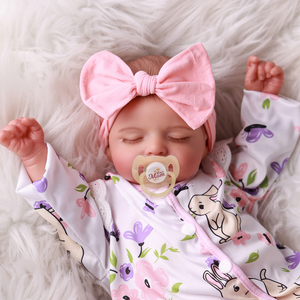 Babeside 20 ''Cuerpo de tela Muñeca Reborn Cabeza pintada Piel blanca Chica Rosalie OEM Personalizable - Product Image 2