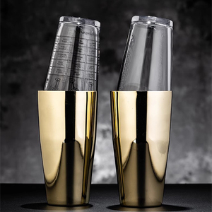 Chất lượng cao Martin thép không gỉ Shaker và muỗng Kit bartender Glass Boston Cocktail Shaker cho uống trộn - Product Image 6