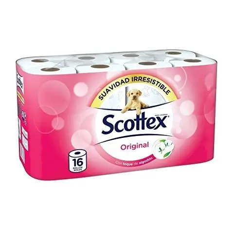 Cottex-rollo de papel tisú para baño, resistente y original, suavidad/cottcotex added añadido oilet aper - 63 ollolls