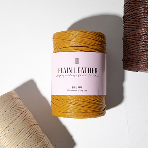Düz deri iplik (250g) yapay anlık deri güney kore yüksek kaliteli Polyester iplik parlak tığ Knitters çanta için