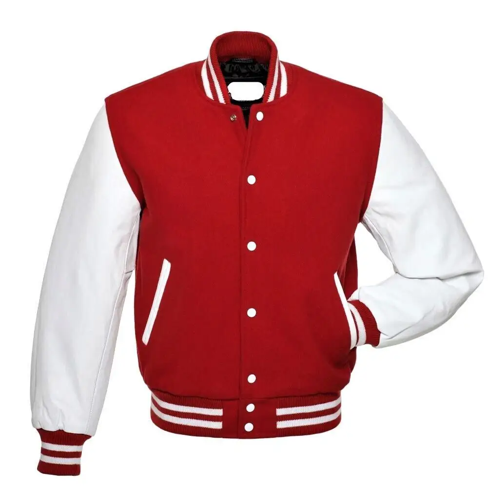 Droit 100% Polyester épaissi Baseball veste Varsity veste Fashional polaire boutons Baseball veste pour hommes