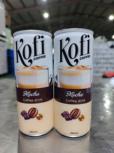 Mocha Iced Coffee <strong>drink</strong> 250ml Aluminium can KOFI Brand Free Sample - Free Design Packaging Color Feature Flavour Weight - Product Image 3