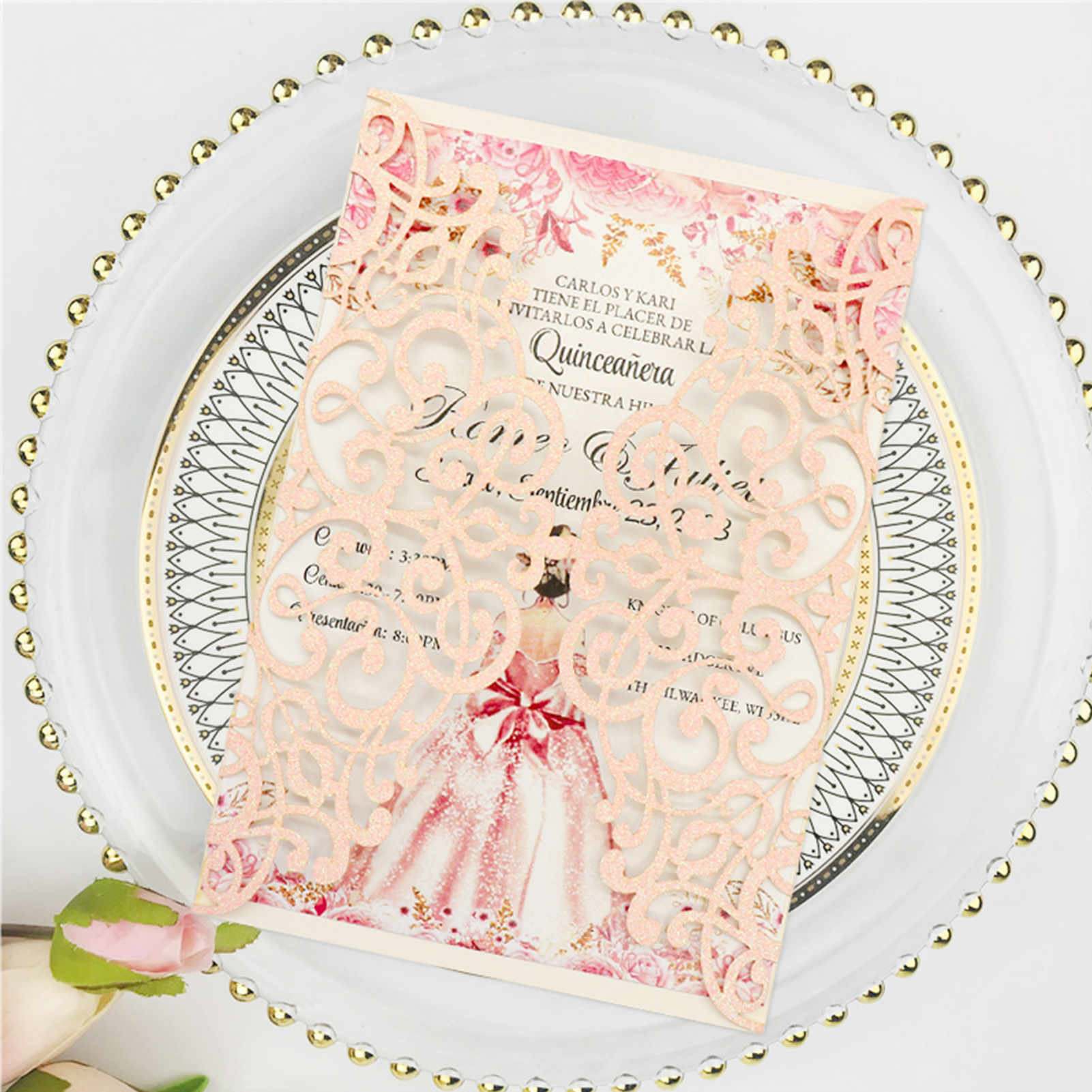 Paillettes roses