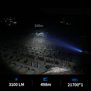 ZeroBeam D7 Tauchlampe 3100 Lumen 498m Strahlreichweite IP68 Wasserdicht LED für Treibsandflächen & Unterwassererkundung - Product Image 2