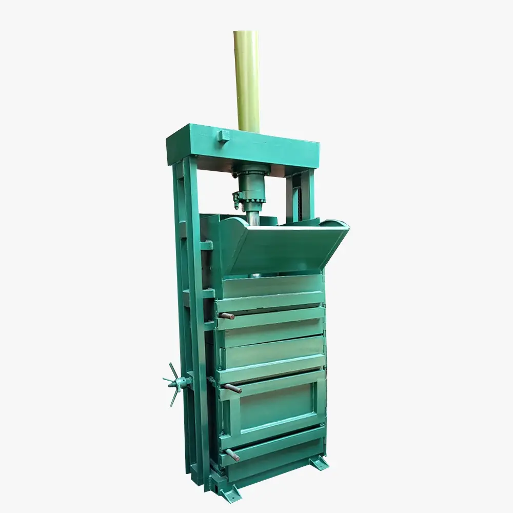 Máquina de salvamento hidráulica personalizada de sucata de cilindro único, ideal para sucata de plástico e resíduos de material do fabricante indiano