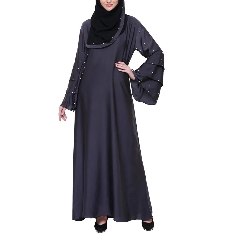 Vrouwen Boerka Met Hijab Islamitische Vrouwen Kleding Pakistani Stijl Abaya Ademend Snel Droog Dames Abaya Maxi Ronde Hals