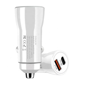 Toptan 38W Usb + tipi C 2 Port araç şarj cihazı çift PD 20W tipi C Qc3.0 18W PD Usb C PD38W araba şarjı telefon Samsung için - Product Image 2