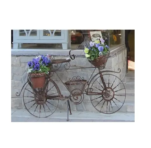 Vasi da fiori nordici cremagliera creativa per vasi da fiori a forma di bicicletta fioriera in metallo supporto per vasi per piante in ferro battuto