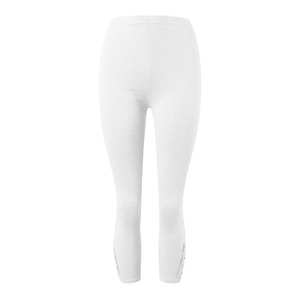 Bahar yaz <span class=keywords><strong>Capris</strong></span> kadın dantel tayt yüksek bel Slim Fit sıkı uzun pantolon yönlü kadın Beachwear tayt