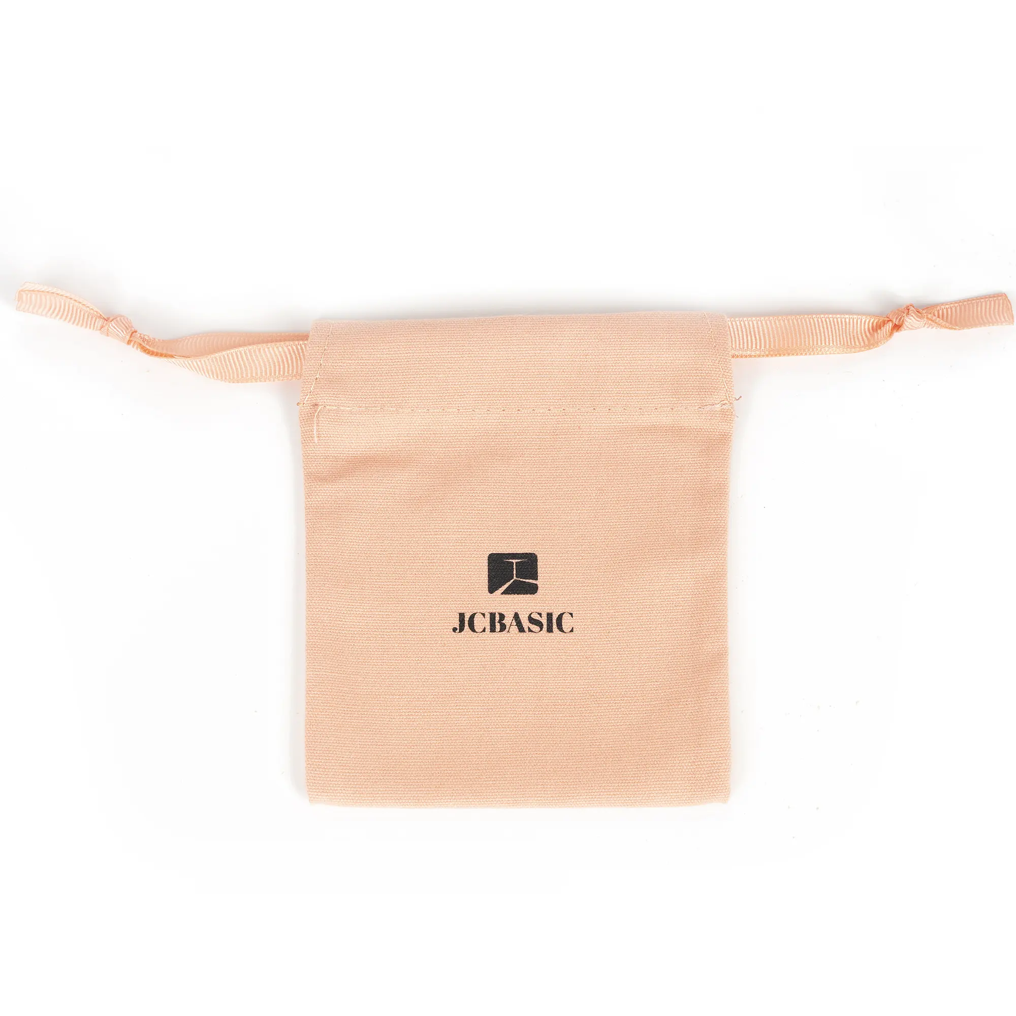 ロゴ印刷付きダブルストリング付きパーソナライズされたCalicoコットン巾着袋