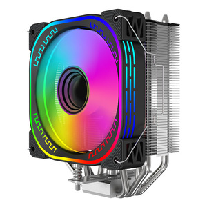 Hochwertiges Runaway ohne leichtes CPU-Kühler gehäuse OEM/ODM-Computer 4 Heatpipe Black Heat Sink CPU-Kühler lüfter - Product Image 2