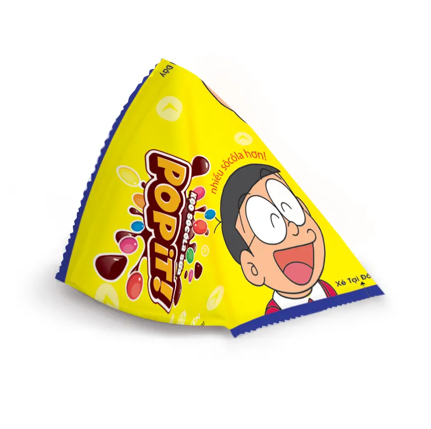Chocolate con leche 212G Popit Sweet Multi-Color Hard Candy Ball Cripsy Doraemon Confitería 12 meses Shelf Life Kids Family Pack