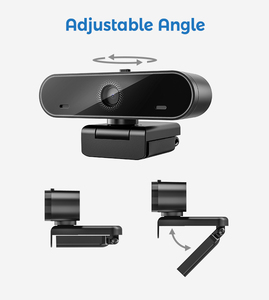 hampo fabrik lieferung oem 1080p 30 fps eingebautes doppel-mikrofon mit schutzabdeckung 360 grad rotation webcam - Product Image 3