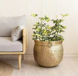 ชุดกระถางต้นไม้ทองแดง2ชิ้นสำหรับตกแต่งบ้านและสวนดีไซน์คลาสสิก - Product Image 2