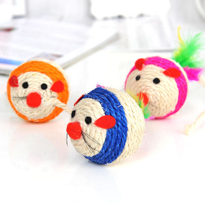 Interaktif kedi yavru Bite dayanıklı scrascractching fareler fare Sisal Chasing topu eğitim için komik oyuncak interaktif - Product Image 2