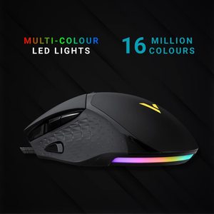 Rapoo VT30 RGB LED EsportコンピューターマウスゲーマーPCUSBプログラマー機能用の人間工学に基づいた有線光学追跡 - Product Image 4