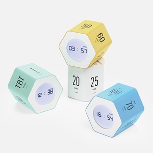 MOOAS Multi-Hexagon <strong>Clock</strong> Cube, Digital <strong>Clock</strong>, Pomodoro <strong>Timer</strong>, Backlit Display 12/24H <strong>Count</strong> up &amp; Countdown, Flip <strong>Timer</strong> - Product Image 1