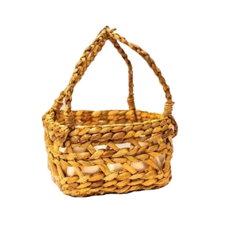 Hot Sale Hand Woven Seagrass Hanging Basket for Plants Picnic Decorative Storage Baskets Natural Sea Grass Laundry Basket