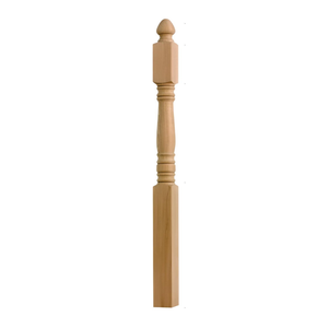 Modern Custom Style Multiple Wood Maple Newel Post With Spade Top Made In EFS Vietnam For Staircase