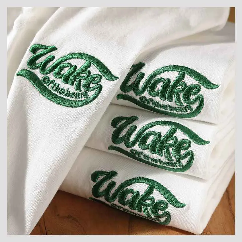 Ropa para hombre Y2K personalizado algodón bordado estampado hombres camisetas 220 GSM manga corta Casual Street Wear moda hombres camisetas