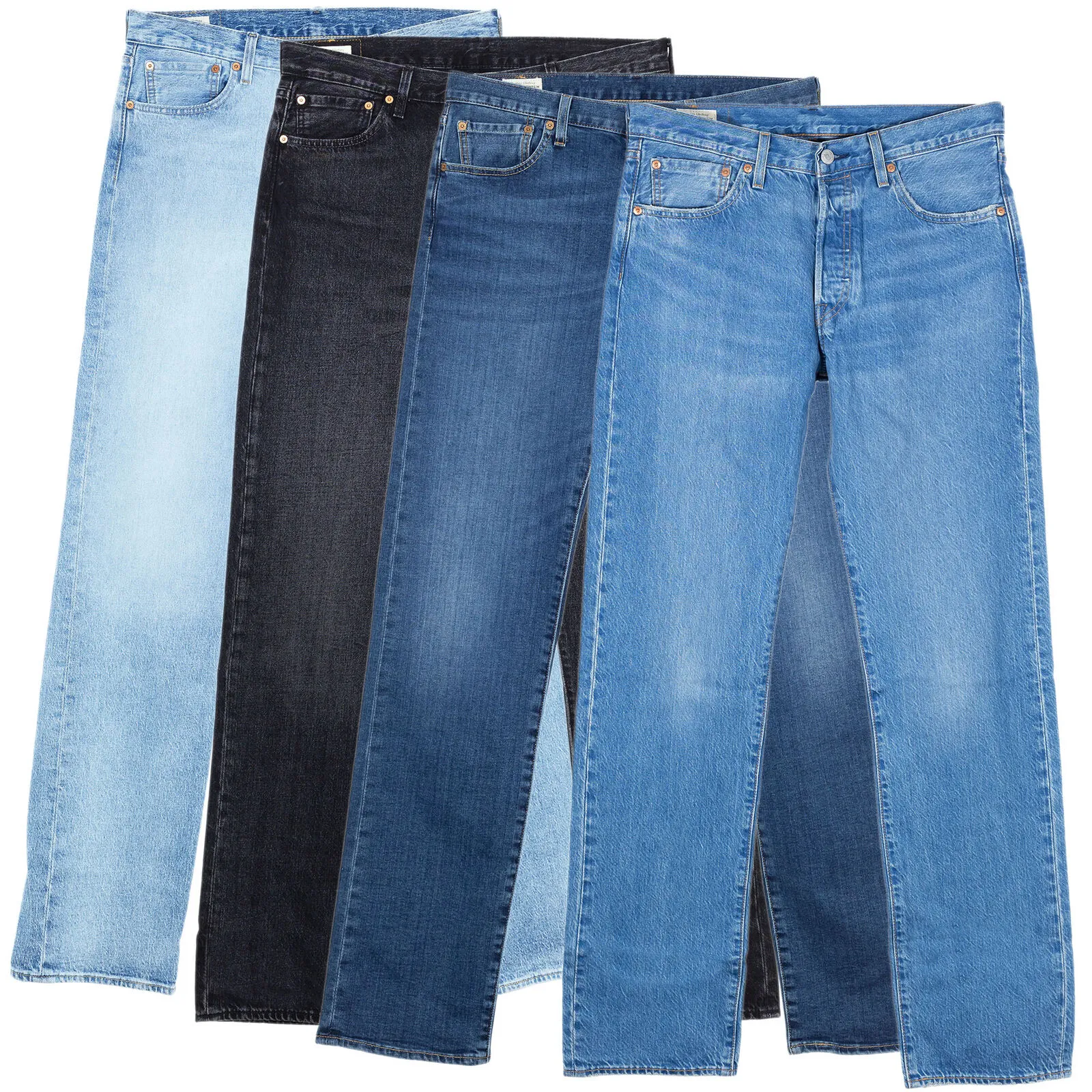 Jeans 100% in denim di cotone per uomo,