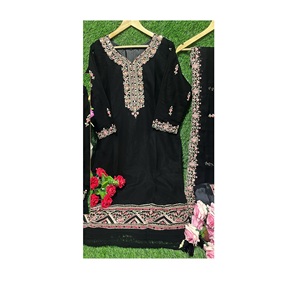 結婚披露宴やアウトドアウェア用の新しいデザイナーの既製パキスタンスーツインドとパキスタンの服 - Product Image 1