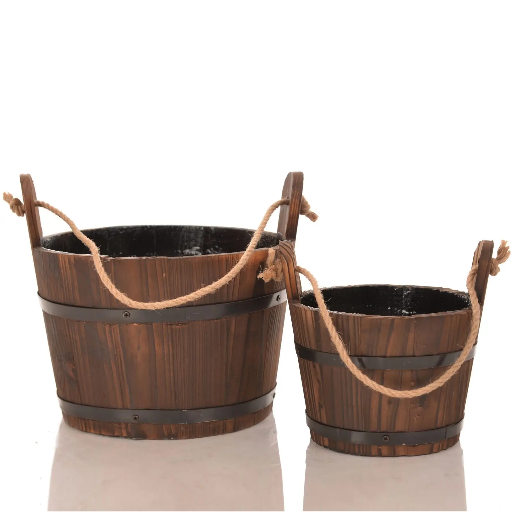 Balde de madeira personalizado para banheiro, balde de madeira durável para banho de pés, do fabricante no Vietnã