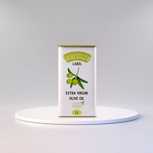 Private Label Extra Virgin Olive <strong>Oil</strong> 1L Tin Spanish, First Cold Pressed for Cooking and Seasoning - Product Image 1