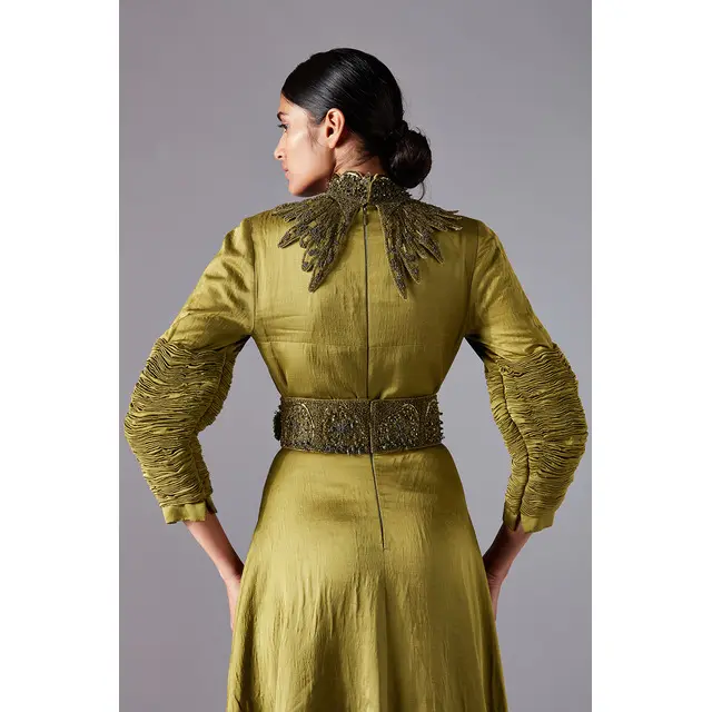 Robe De Bal Femmes Vert Olive Salle De Bal Robe Élégante Soirée Robe De Luxe Pour Femmes Dames Vêtement Usine En Inde